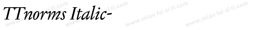 TTnorms Italic字体转换